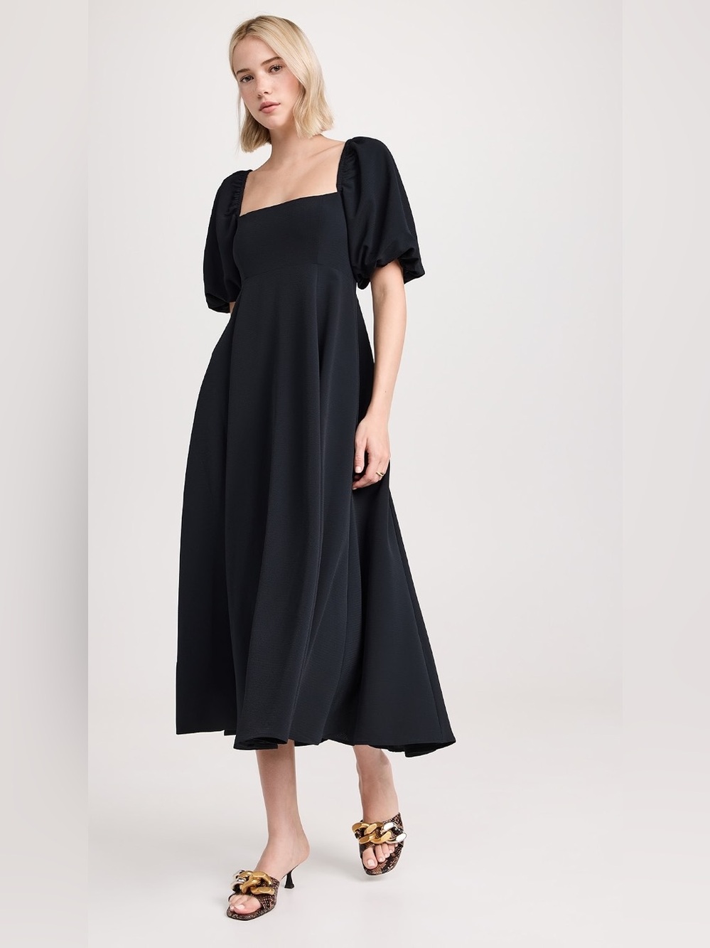 New Hill House Home The Matilda Dress in Black Crepe Size Large